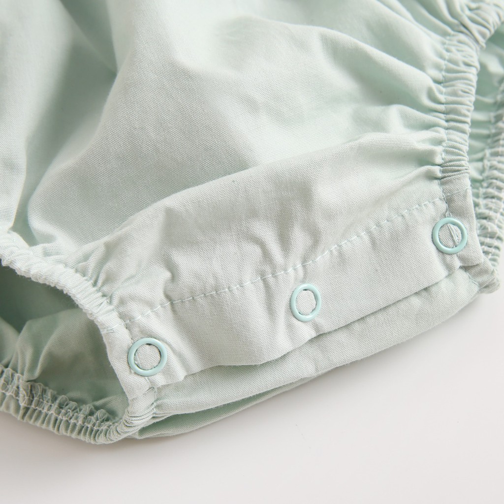 Áo liền quần ngắn Sanlutoz bằng cotton thiết kế không tay phong cách công chúa cho bé gái sơ sinh