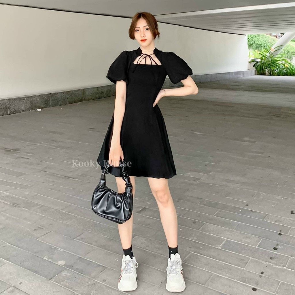 Váy Nữ ZenOne, Đầm Dự Tiệc Dáng Xòe Chất Liệu Mềm Mại Không Nhăn Có Khóa Kéo Sau Mặc Siêu Tôn Dáng | BigBuy360 - bigbuy360.vn