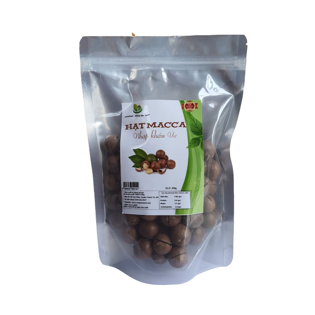 GIÁ SỐC Combo 02 túi 450g gồm 1 túi ÓC CHÓ MỸ và 1 túi  HẠT MACCA