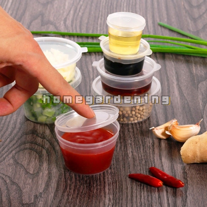 Set 30 Cốc Nhựa Trong Suốt Đựng Gia Vị Dung Tích 35ml
