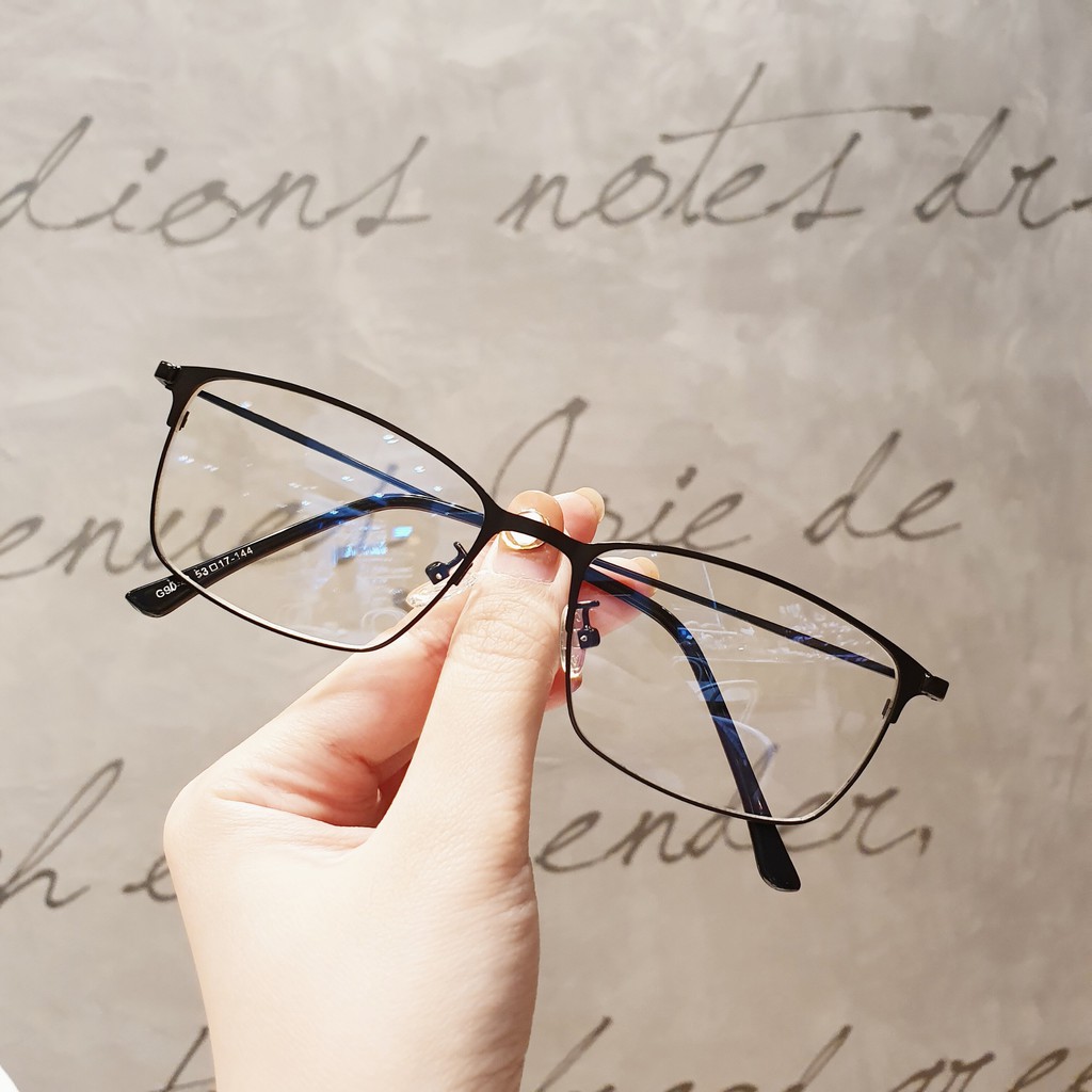 [Mã SKAMA07 giảm 8% đơn từ 250k] Gọng Kính Cận Kim Loại Mảnh Mắt Vuông Nam Nữ 9042 Gọng Kính Mắt Lilyeyewear | BigBuy360 - bigbuy360.vn
