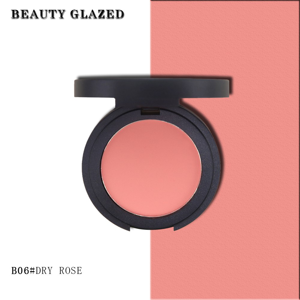 BEAUTY GLAZED Phấn má hồng dạng lì, dạng lì, dạng lì, tự nhiên, khay phấn nén.B60