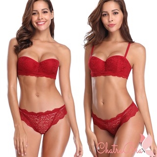 [Freeship 50k] Bộ đồ lót cao cấp cúp ngang nâng ngực quần lọt khe