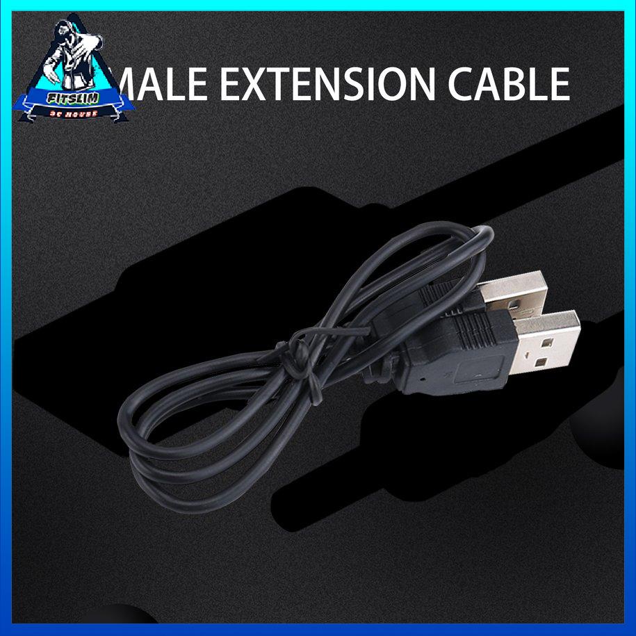 Đầu nối cáp dữ liệu Dây USB 2.0 Nam sang Nam 400mm (L) Đen [8/20]