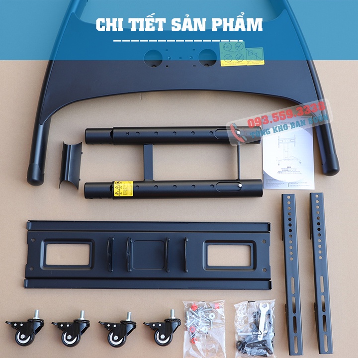 GIÁ TREO TIVI DI ĐỘNG HỘI NGHỊ NB AVA50 32 – 70 INCH - KỆ GIÁ TREO ĐỠ TIVI CÓ BÁNH XE ĐI CHUYỂN