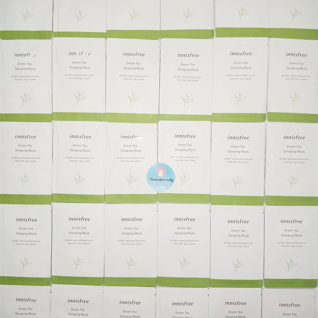 Sample Mặt Nạ Ngủ Tái Tạo Tế Bào Da Chiết Suất Từ Trà Xanh Tươi Innisfree Green Tea Sleeping Mask 4ml | Thế Giới Skin Care