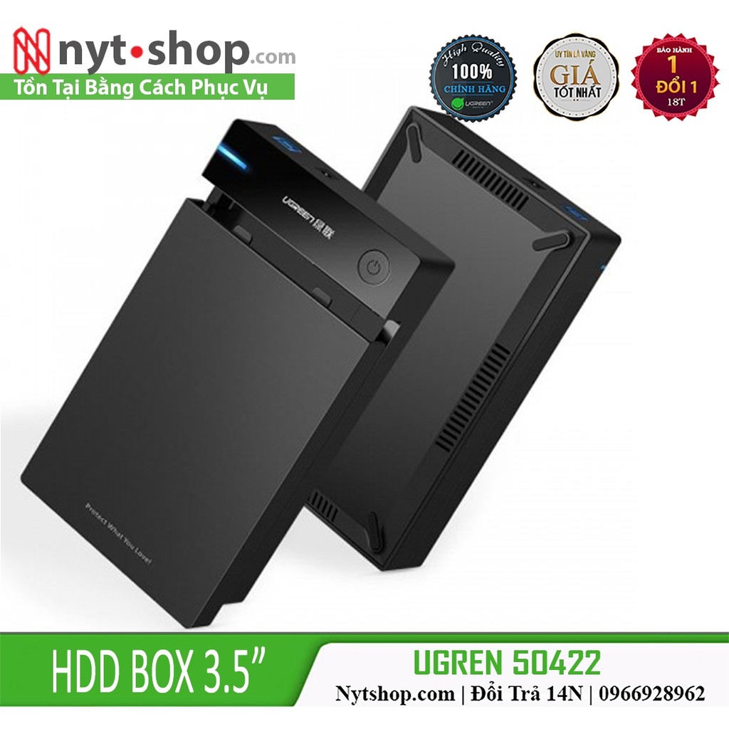 HDD Box 3.5 inch Sata/USB 3.0 hỗ trợ 10TB Chính Hãng Ugreen 50422