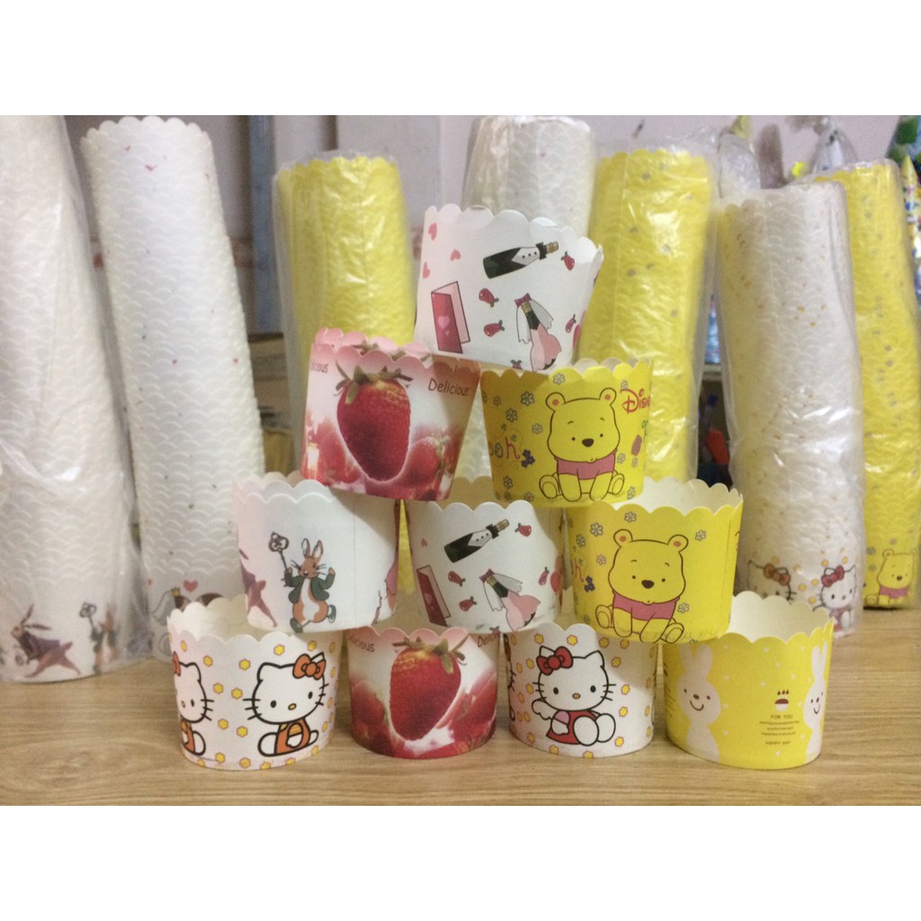 [Combo] - 10 lốc ly cupcake làm bánh lớn