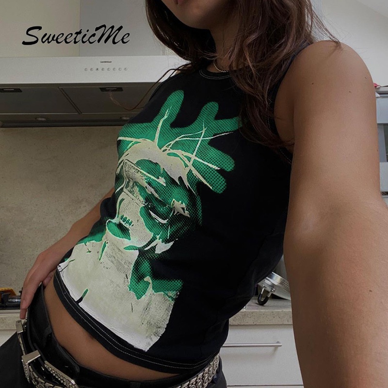 Áo Không Tay Sweeticme In Số 2021 | BigBuy360 - bigbuy360.vn