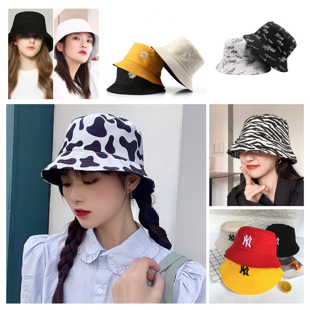 Nón Bucket mũ vành tròn 2 mặt đa dạng hoạ tiết phong cách Ulzzang form unisex cho nam và nữ