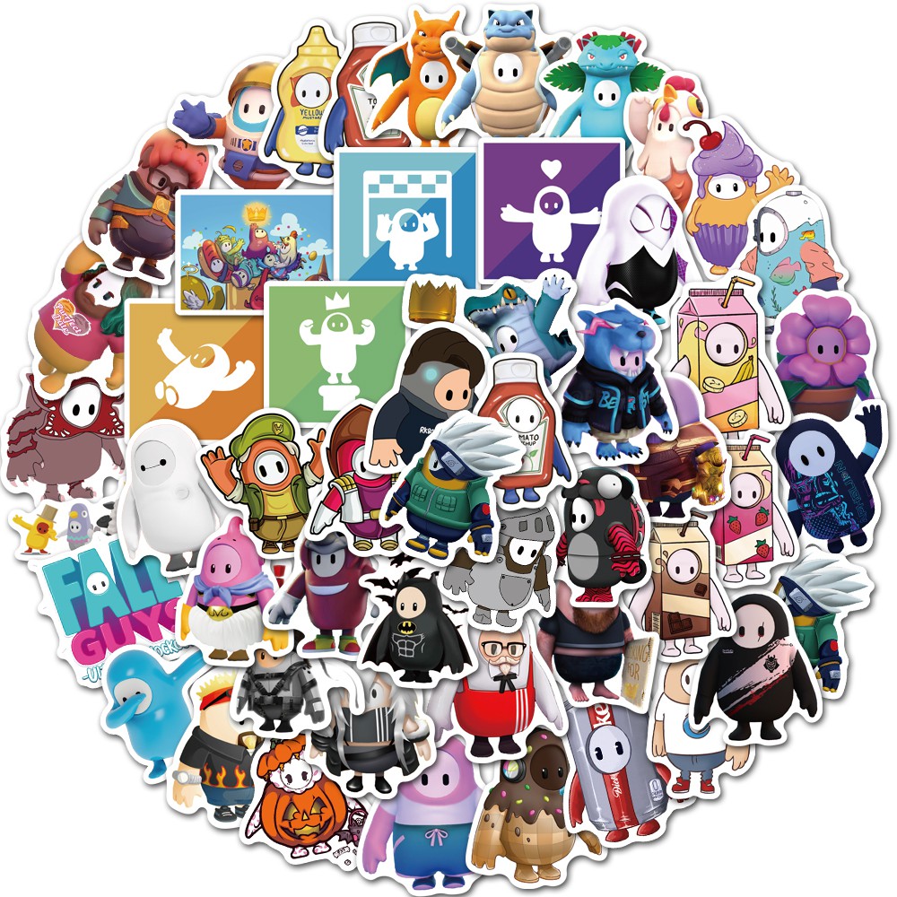 Set 50 miếng hình dán trang trí chống thấm nước phong cách Ultimate Knockout độc đáo