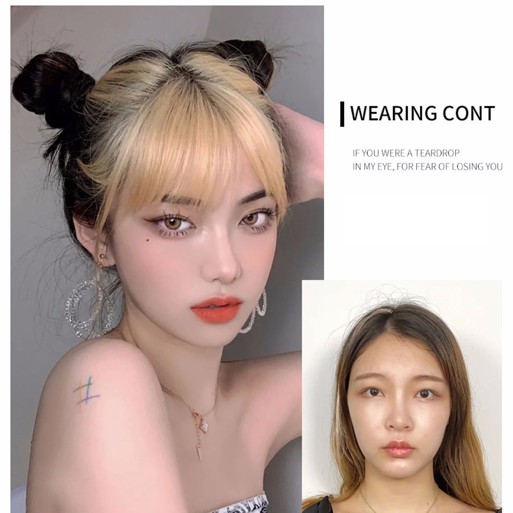 JENNIE Tóc mái bằng giả nhuộm tông vàng thời trang