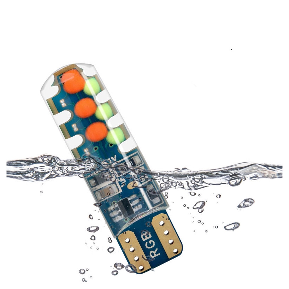 Bộ 2 led demi xi nhan T10 tự đổi màu xe máy 12V ( 1 cặp )