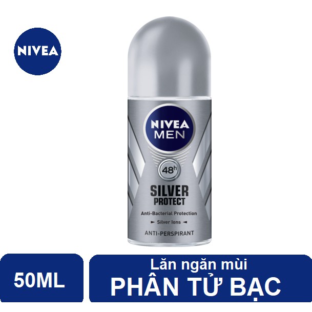 Lăn ngăn mùi Nivea Men phân tử bạc ngăn khuẩn gây mùi vượt trội 50ml - 83778