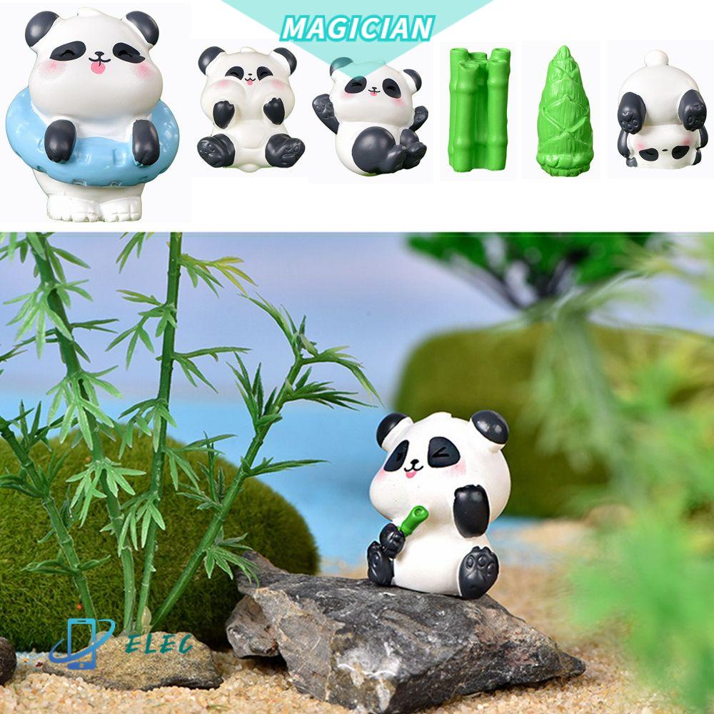 Mô Hình Gấu Trúc Mini Bằng Nhựa Dùng Trang Trí Tiểu Cảnh DIY