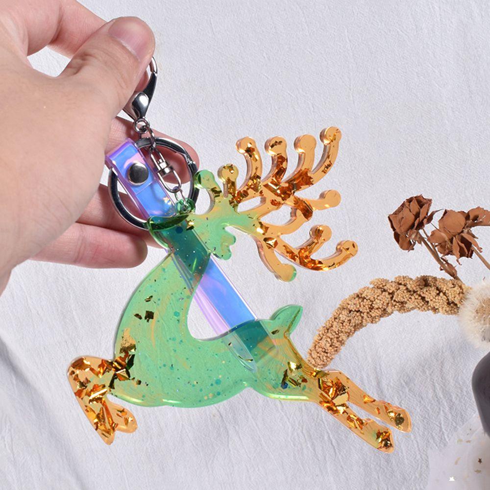 Dụng Cụ Làm Móc Khóa Bằng Epoxy UV Hình Cây Thông Giáng Sinh DIY