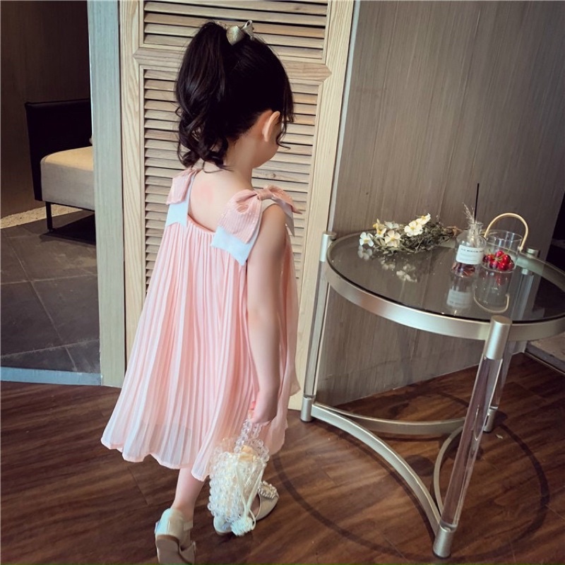 Váy xếp li tiểu thư 5 màu hàng thiết kế cho bé gái cực xinh