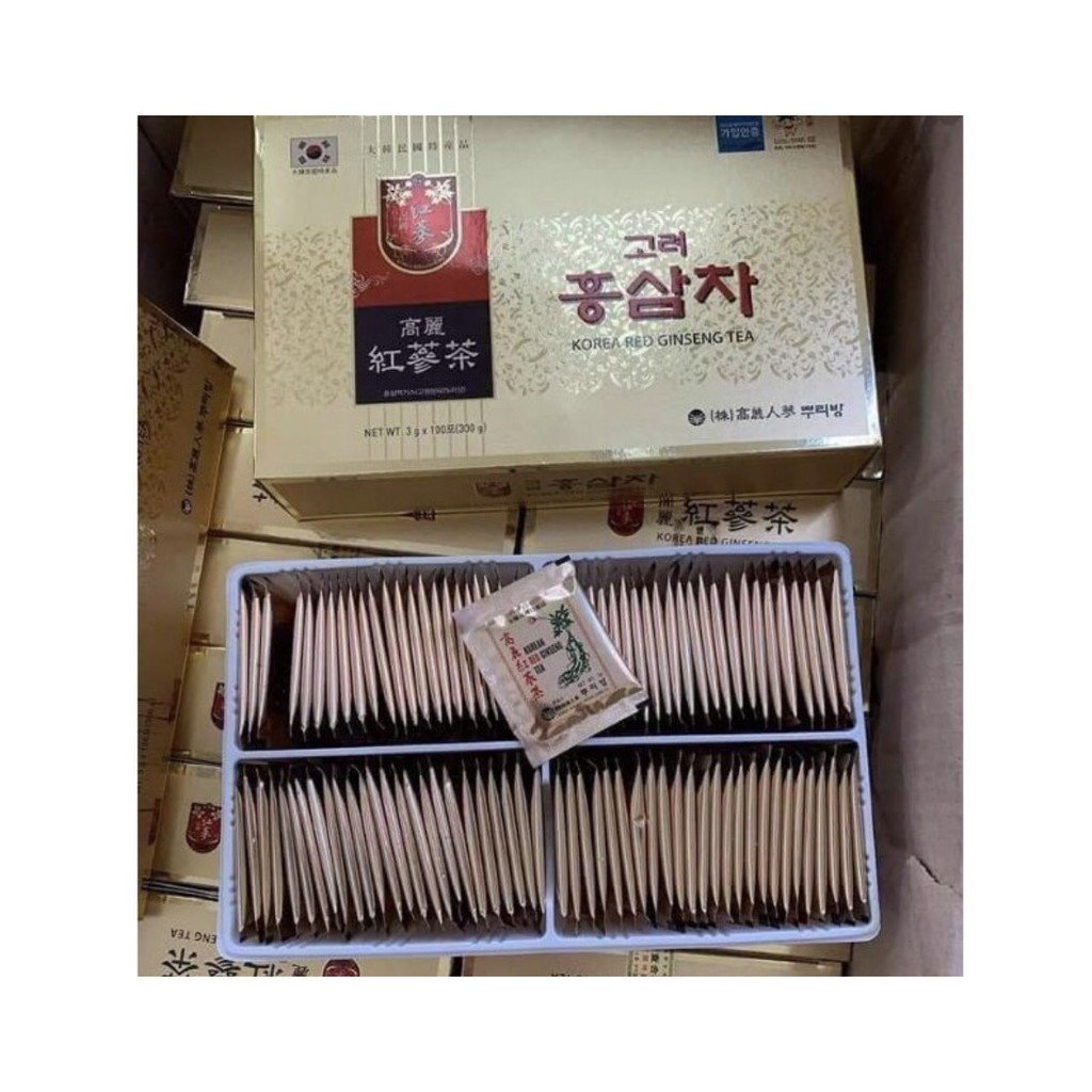 Trà hồng sâm Hàn Quốc 300g (100 gói x 3g)-Korea Red Ginseng Tea, PP Sâm Yến Thái An