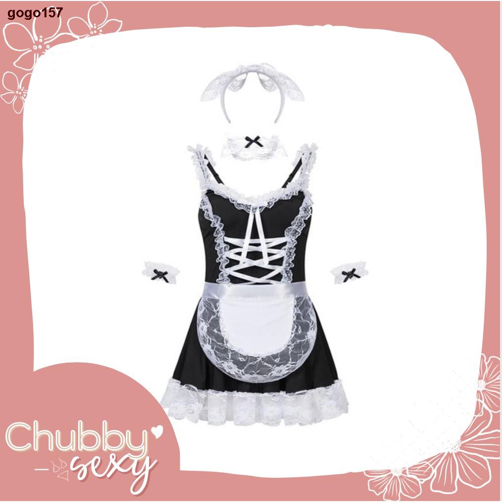 ♞✶❒gogo157Cosplay Hầu Gái Nhật Bản Sexy - Bộ Đồ Ngủ Cô Giúp Việc Quyến Rũ Gợi Cảm - Maid Cosplay Outfit - CPL01-Chubby.S | BigBuy360 - bigbuy360.vn