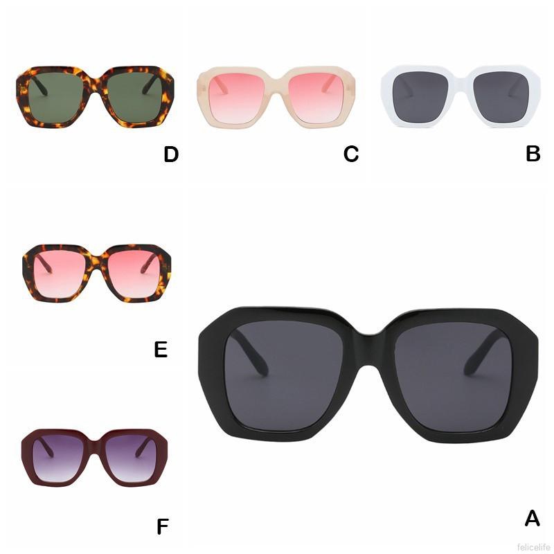 Kính mát gọng vuông lớn phong cách retro Âu Mỹ