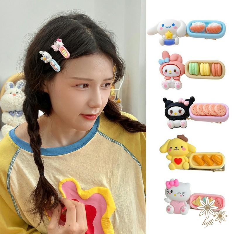 kẹp tóc hoạt hình phong cách hàn quốc Kẹp Tóc Mái Bên Họa Tiết Hoạt Hình Sanrio Ngọt Ngào Dễ Thương Phong Cách Hàn Quốc Cho Bé Gái