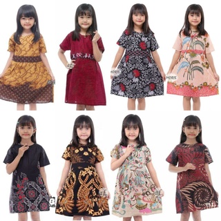 Đầm batik nhiều họa tiết cho bé từ 2 đến 10 12 tuổi