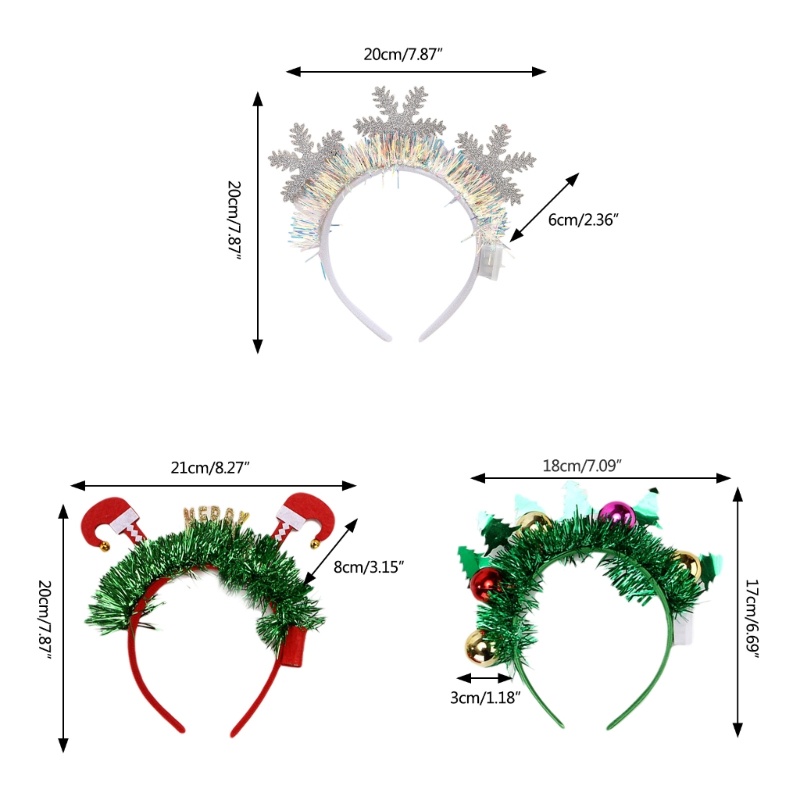 Flgo Băng Đô Cài Tóc Có Đèn LED Phát Sáng Dành Cho Dịp Giáng Sinh