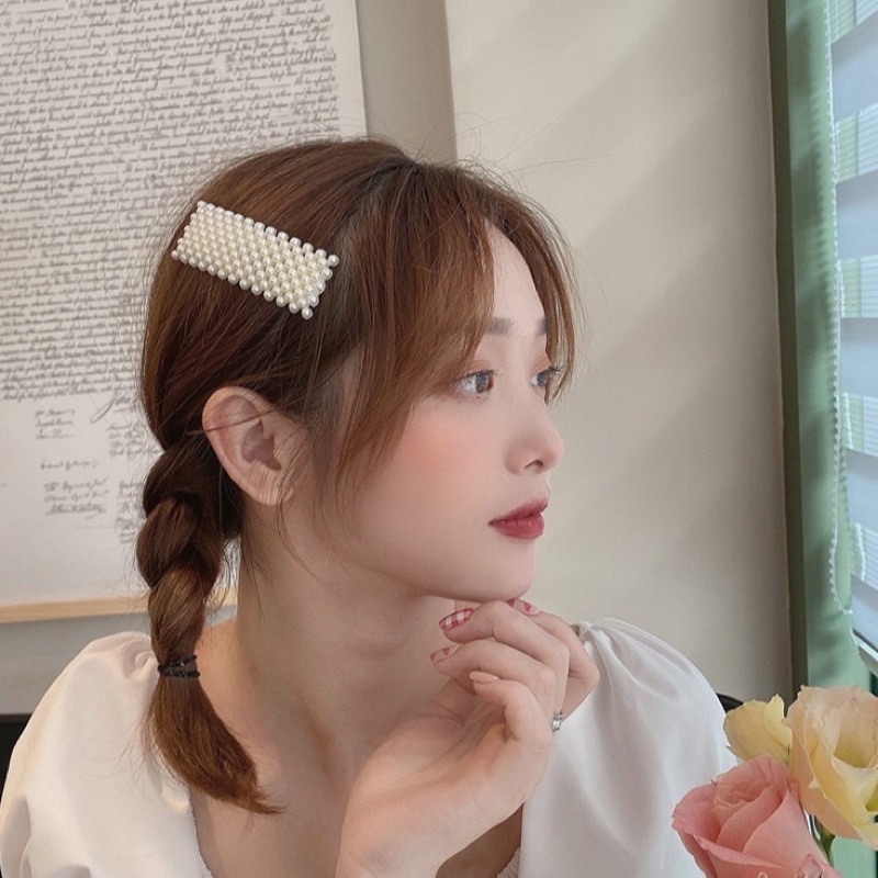 Kẹp tóc hạt ngọc dễ thương phong cách Hàn Quốc cho bạn gái-Tiệm Cói Cô Lê