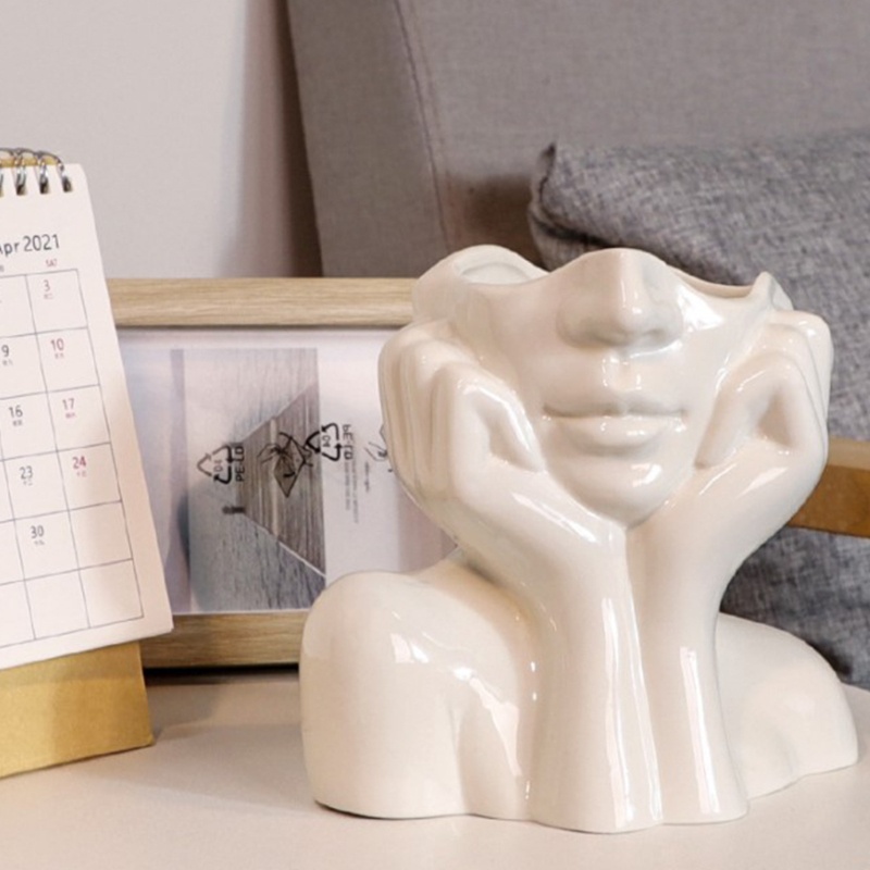 Bình Hoa Sứ Nghệ Thuật Cơ Thể Người Phong Cách Bắc Âu Trang Trí Nội Thất