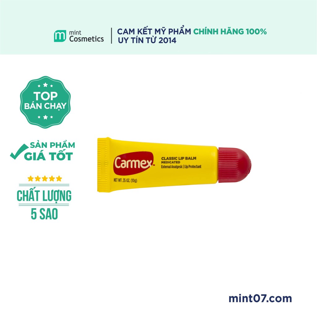 Son dưỡng môi Carmex Classic Lip Balm Medicated dạng tuýp