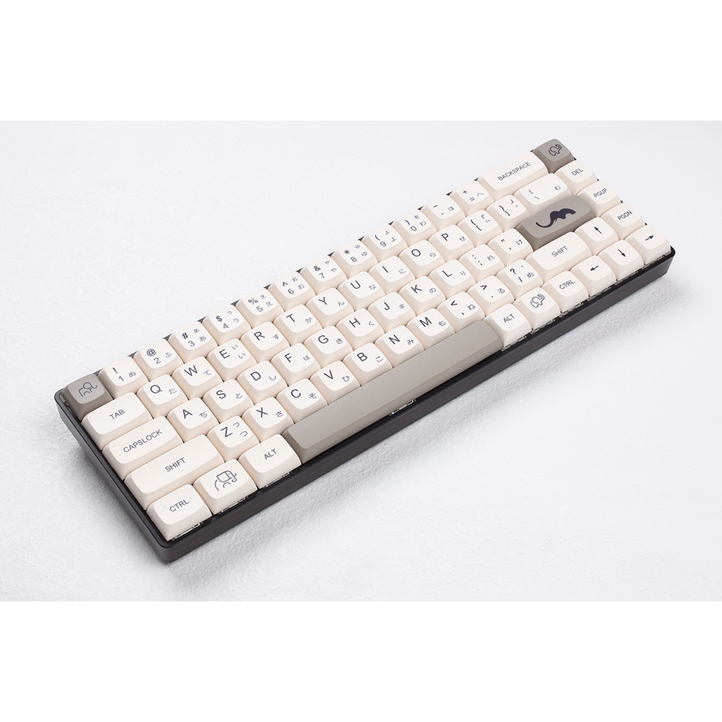 Elephant keycaps XDA Profile PBT DYE SUB cổ điển màu xám và trắng bàn phím cơ Keycap