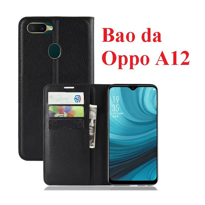 Bao da Oppo A12 nắp gập da mịn bảo vệ điện thoại tuyệt đối cao cấp | BigBuy360 - bigbuy360.vn