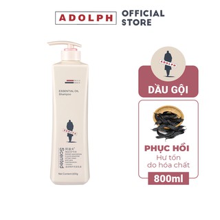 Dầu gội phục hồi tóc hư tổn dùng hóa chất Adolph Nourish & Repair Shampoo hương thơm thanh lịch 800ml