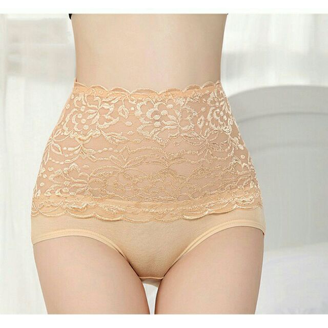 Quần lót cotton cạp cao gen nhẹ