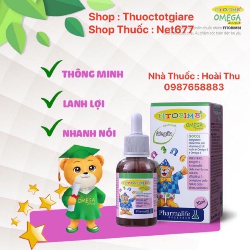 [Quà Tặng] FitoBimBi Omega Junior - Giúp bé thông minh,sáng mắt ( Ý )