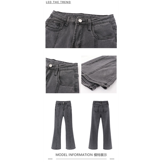 Quần Jeans Dài Ống Loe Thời Trang Dành Cho Nữ