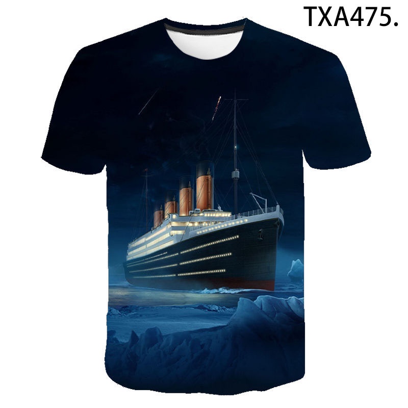 Kids Tee Titanic T Shirt Boy Girl Clothes Casual T Shirt New Summer Fashion 3D Print Streetwear Tops