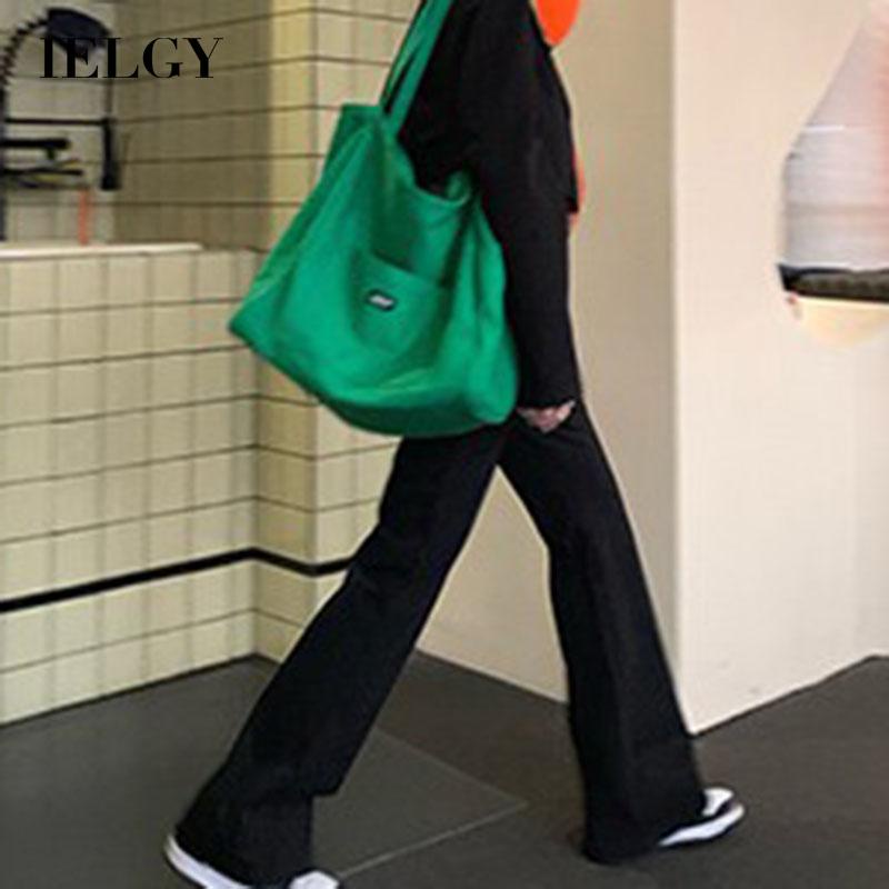 IELGY Túi Xách Vải canvas Màu Sắc Đơn Giản Sức Chứa Lớn Thời Trang Cho Nữ