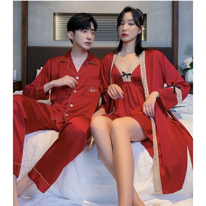 Sét Đầm Ngủ Ren Quyến Rũ, Váy Ngủ Có Đệm Kèm Áo Choàng Lụa Siêu Quyến Rũ Cho Các Nàng Từ 40-63kg.