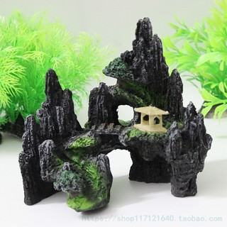 Mô Hình Hòn Non Bộ Bằng Nhựa Resin Trang Trí Bể Cá