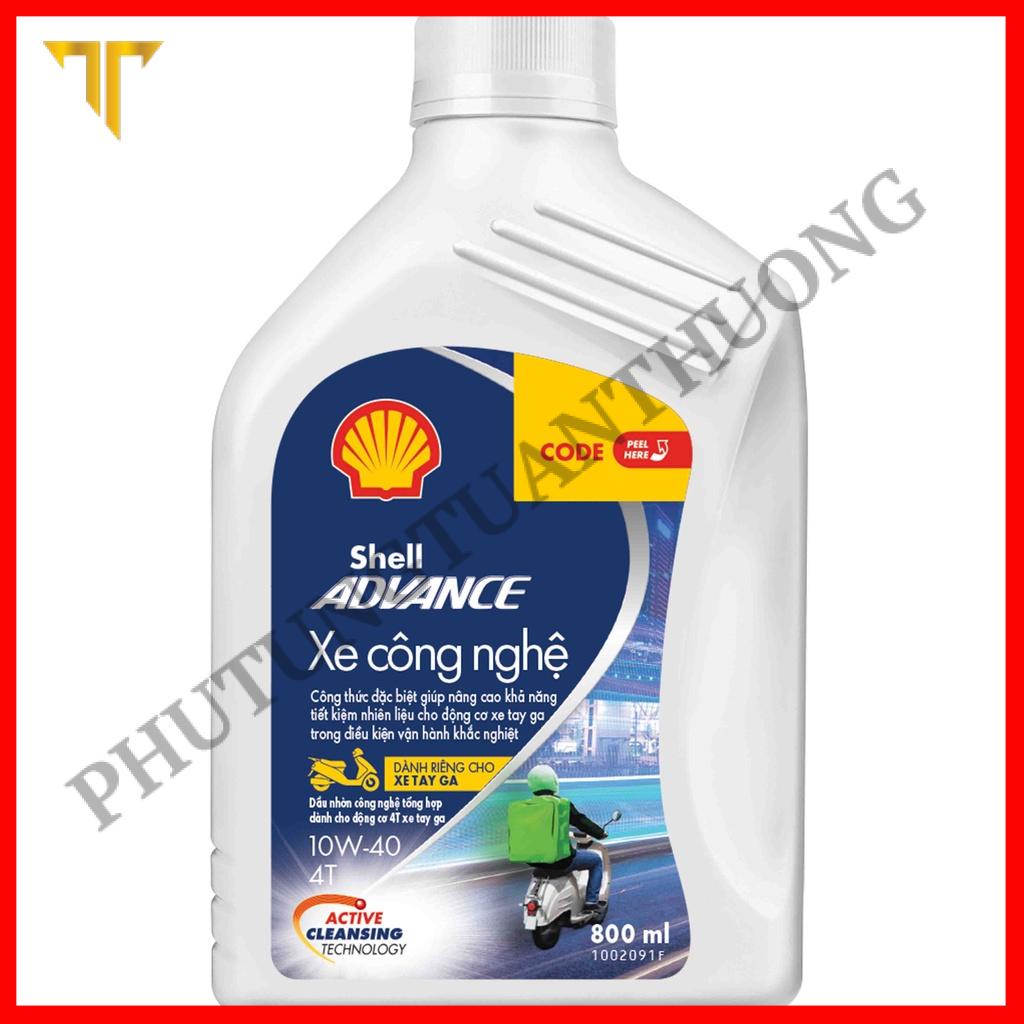 Nhớt Shell Xe Công Nghệ 10w40 Tổng Hợp Cho Xe Số Và Xe Tay Ga