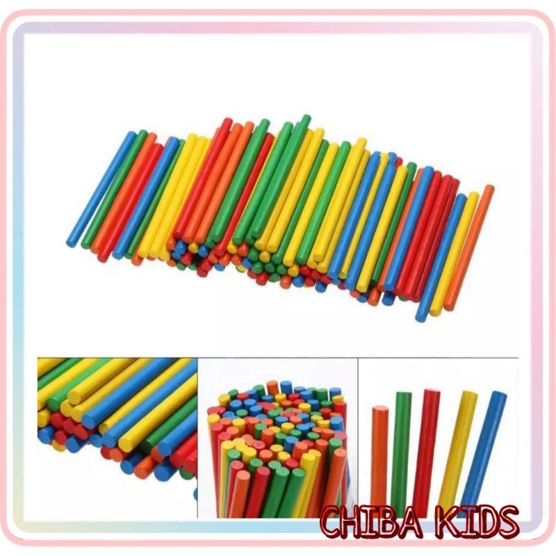 Bộ 100 que tính cho bé học toán bằng gỗ DC07