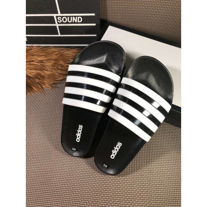 dép  adidas 3 sọc Huyền thoại full box