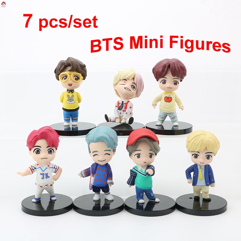 Set 7 Mô Hình Đồ Chơi Các Nhân Vật Hoạt Hình Bts