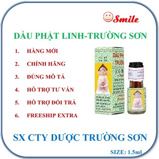 [CHÍNH HÃNG] DẦU PHẬT LINH TRƯỜNG SƠN_CHAI 1.5ML