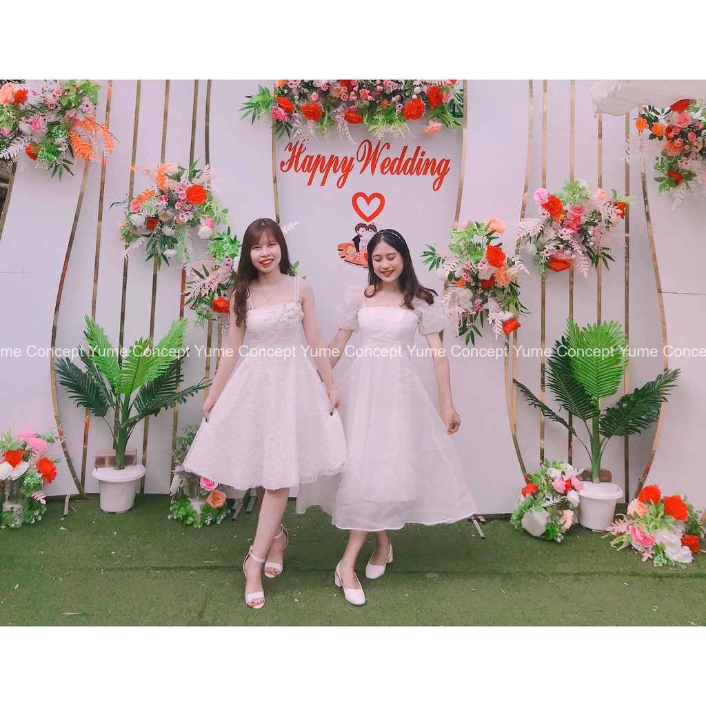 Đầm Dự Tiệc Công Chúa Tay Phồng Nút | BigBuy360 - bigbuy360.vn