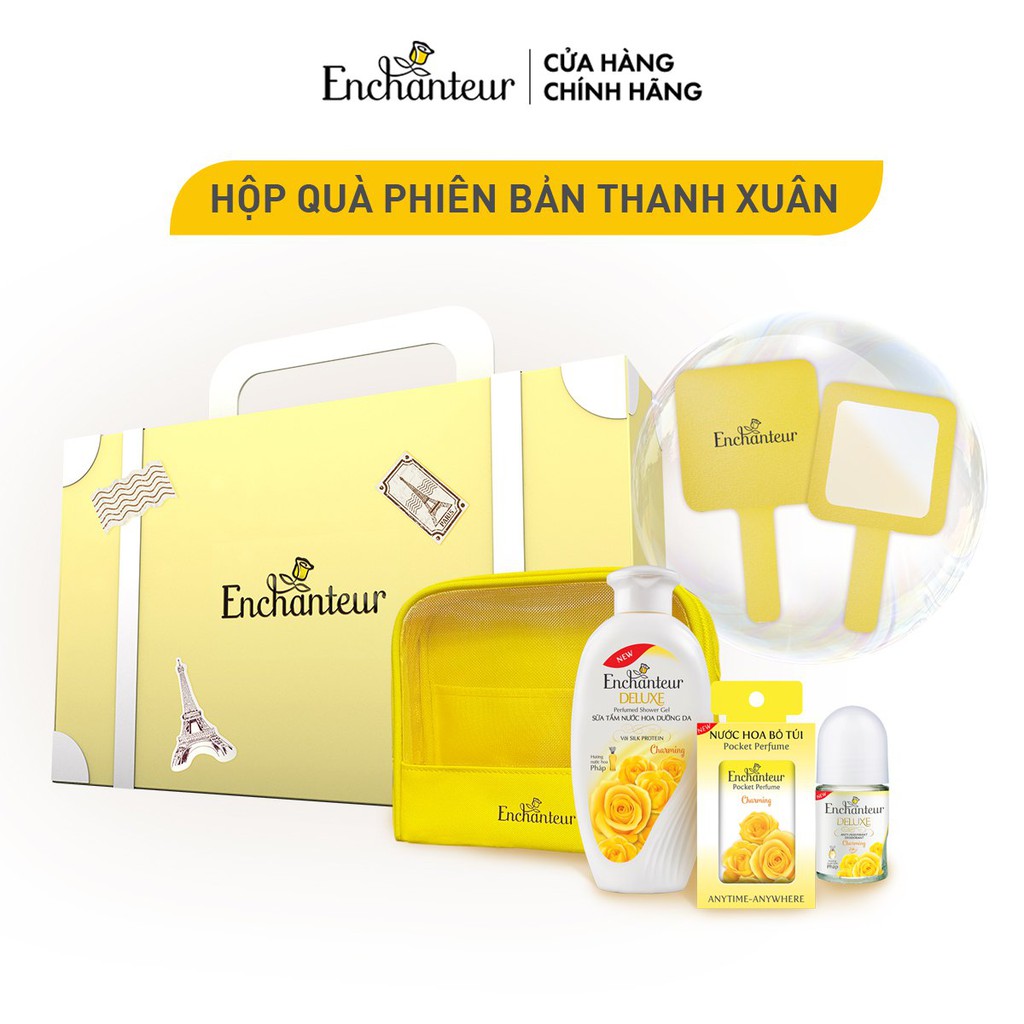 Hộp quà Youthful Enchanteur (Bộ sản phẩm du lịch + Gương cầm tay)