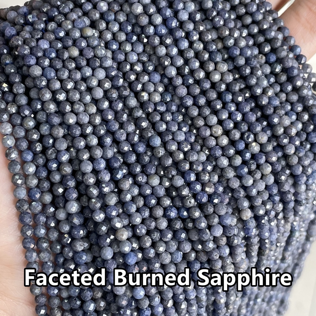 Hạt Đá Tự Nhiên Sapphire 3 Mm Cắt Mặt Rời Đốt Xanh Hạt Sapphire Để Làm Đồ Trang Sức