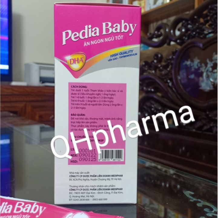 PEDIA BABY dạng gói giúp bé ăn ngon ngủ tốt