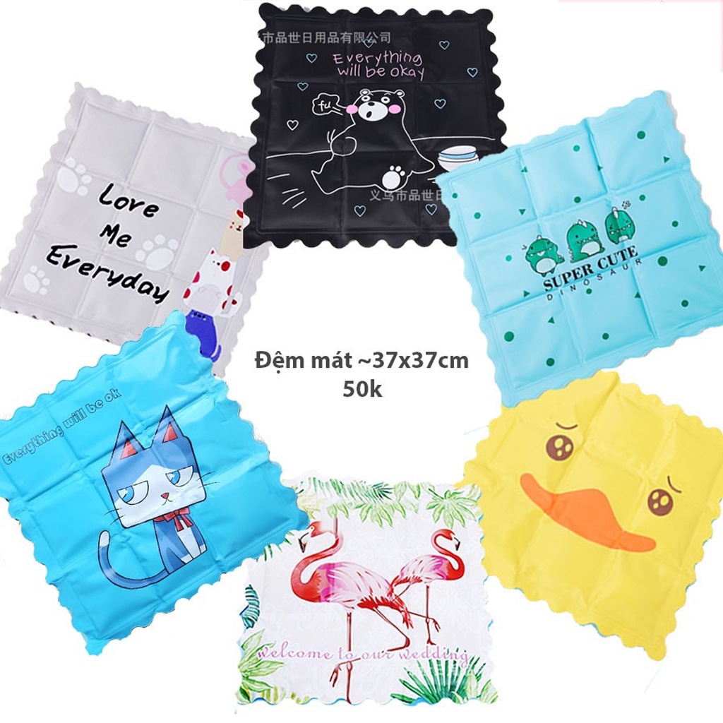 Đệm Mát Gel Cho Chó Mèo - Thảm Mát Cho Thú Cưng 37*37cm - Lida Pet Shop